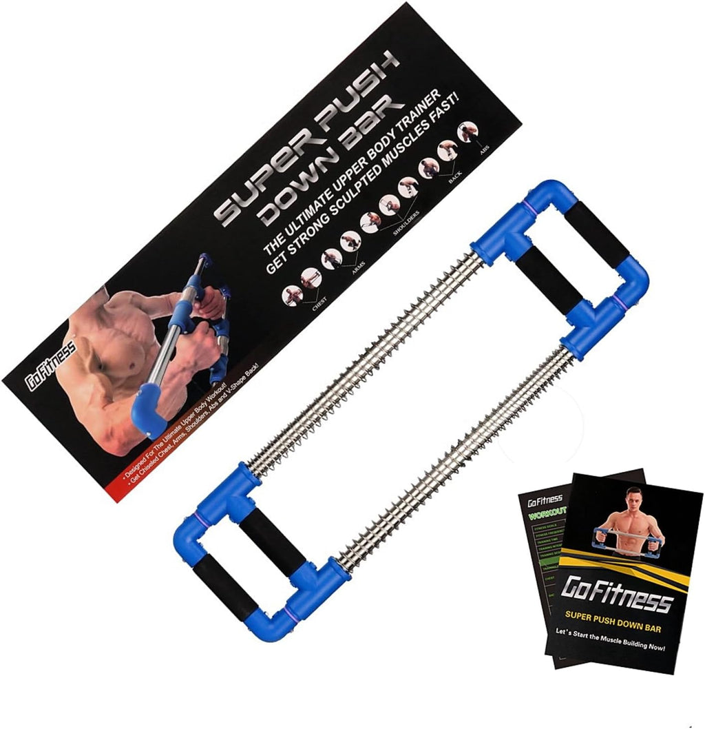 Push down Bar Chest Workout Equipment for Home Gym | Upper Body Strength Trainer for Chest, Arm, Shoulder, Back and Abs, Home Fitness Equipment
